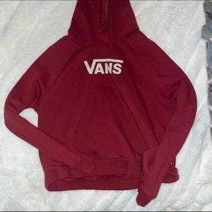Vans Cropped Red Hoodie